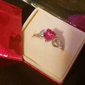 no brand Jewelry - 925 silver pink topaz with diamonds no brand Jewelry - 925 silver pink topaz with diamonds
